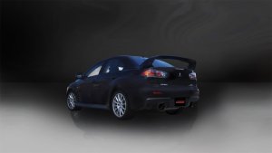 Mitsubishi Lancer Performance Exhaust - Dual Rear - CORSA Performance - Cat Back Sport - Black - `08-`15